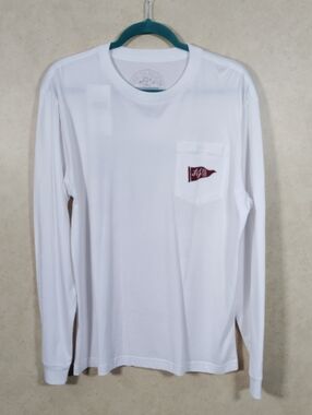 H102 Lauren James White L/S Texas A&M Pocket Tee M NWT